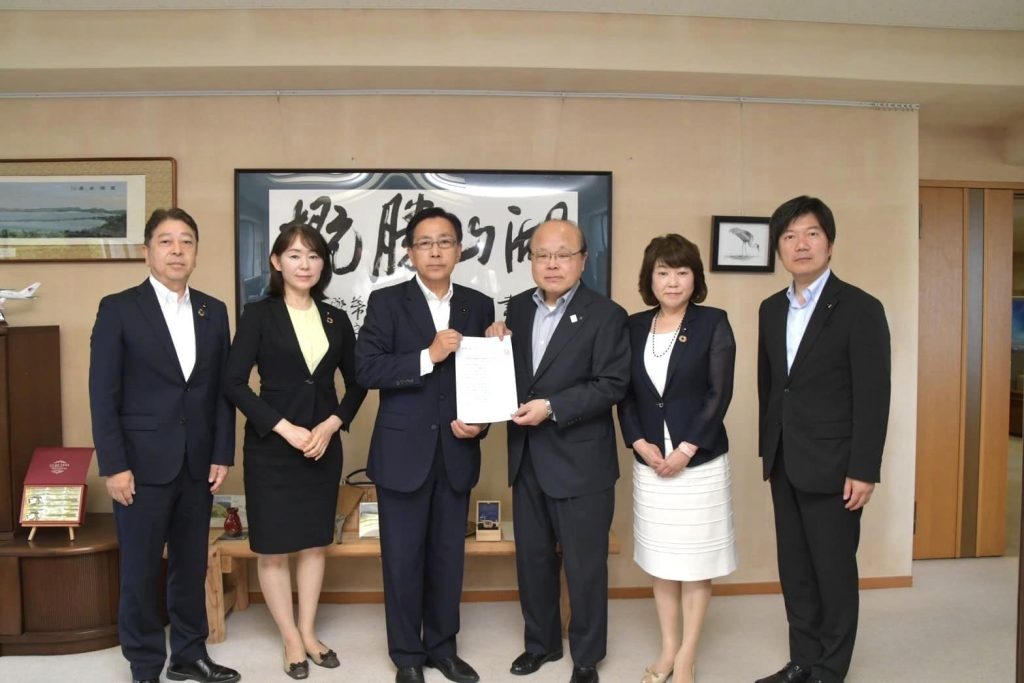 公明党静岡県議団が台風２号　大雨被害 復旧を早く/ 静岡県知事に要望！　